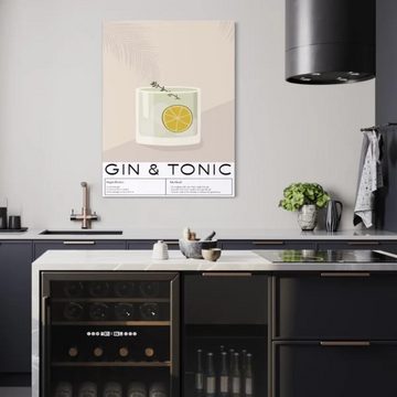 Art100 Leinwandbild Gin & Tonic Pop Art Leinwandbild Kunst