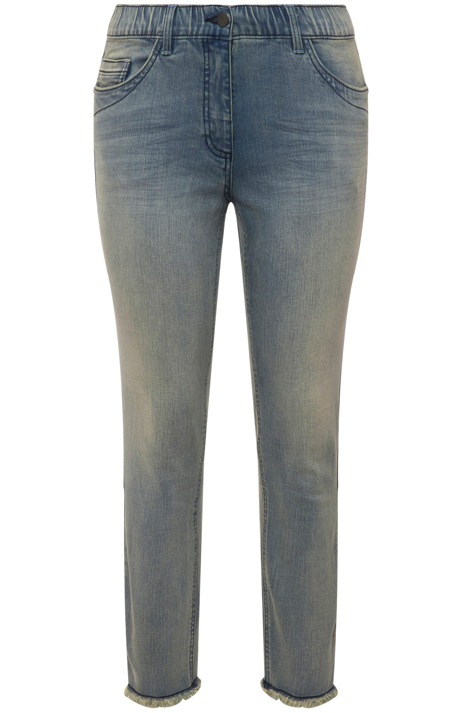 Ulla Popken 5-Pocket-Jeans Jeans Sarah Fransensaum günstig online kaufen
