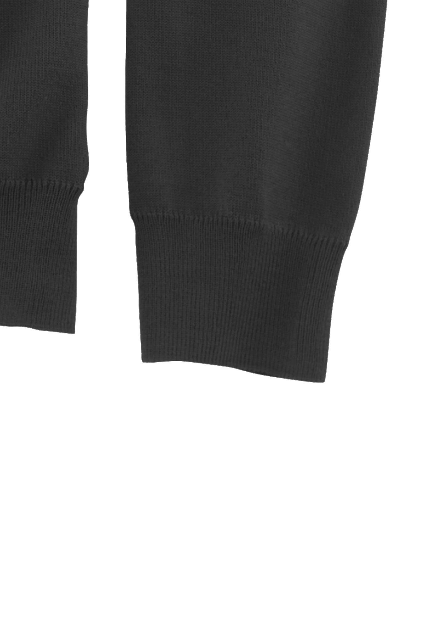 MARVELIS V-Ausschnitt-Pullover Pullover - Casual Fit - Rundhals - Einfarbig - Schwarz
