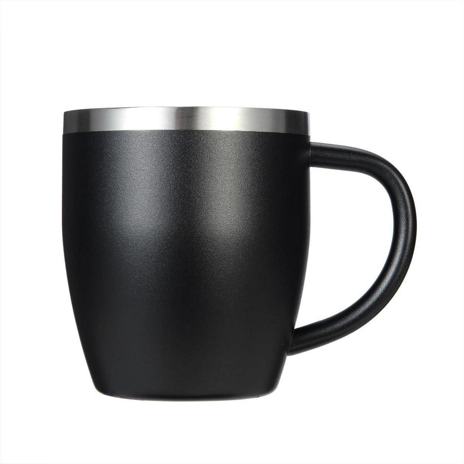 LuxusKollektion Thermotasse Thermotasse Edelstahl 290ml Schwarz, Metall