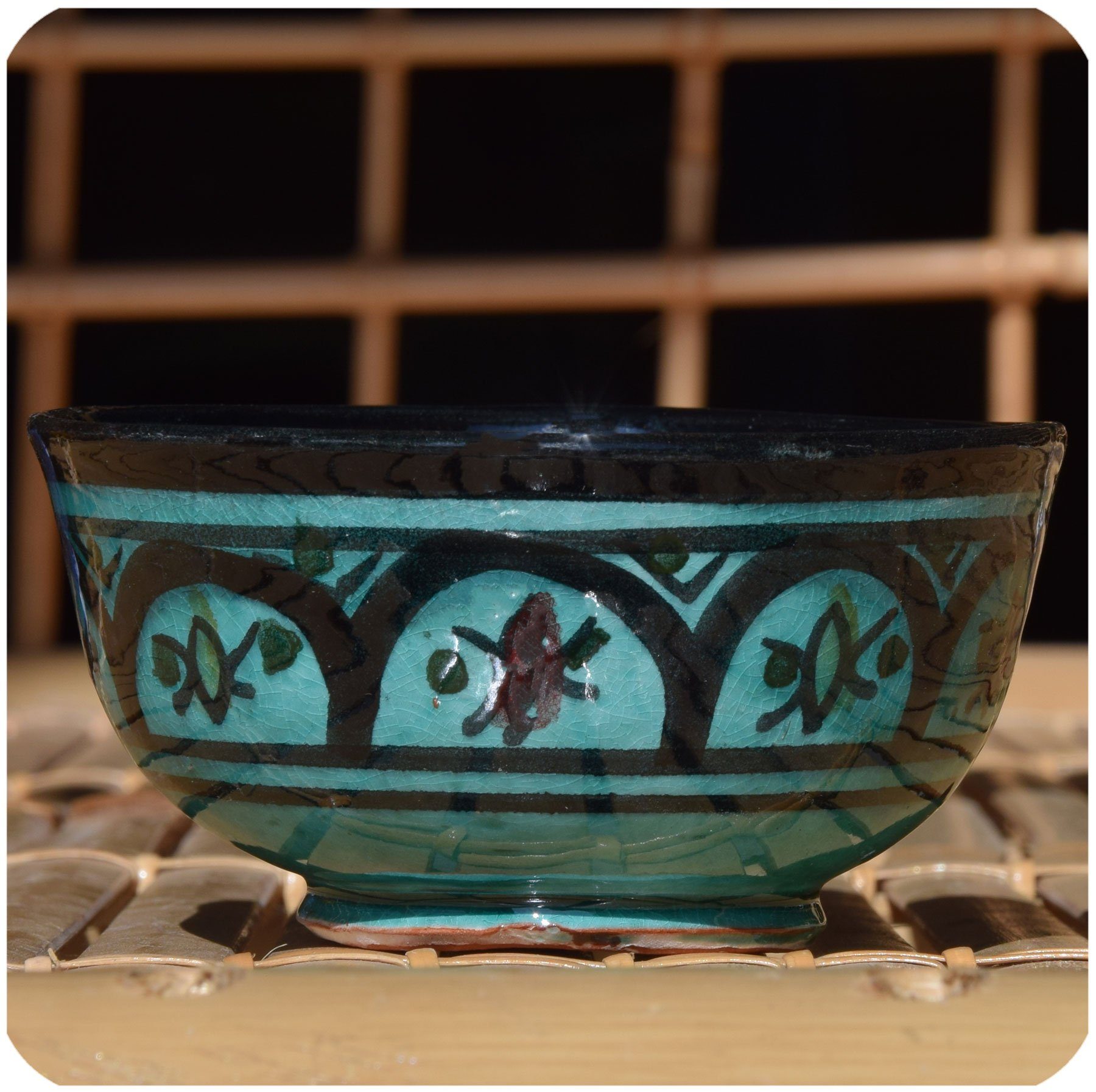 SIMANDRA Schüssel Orientalische marokkanische Keramikschale, Keramik, (Mini, 1-tlg), Handarbeit Grün