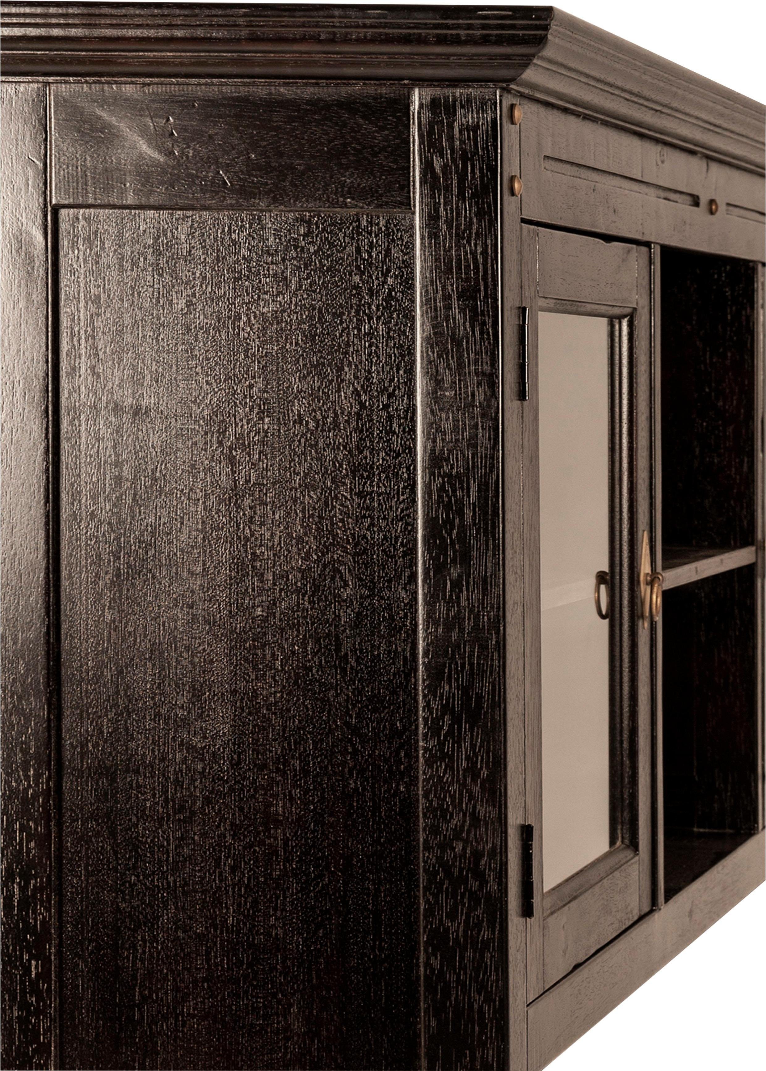 SIT Aufsatzschrank Fès aus Akazie massiv mit 2 Glastüren & 2 Fächern