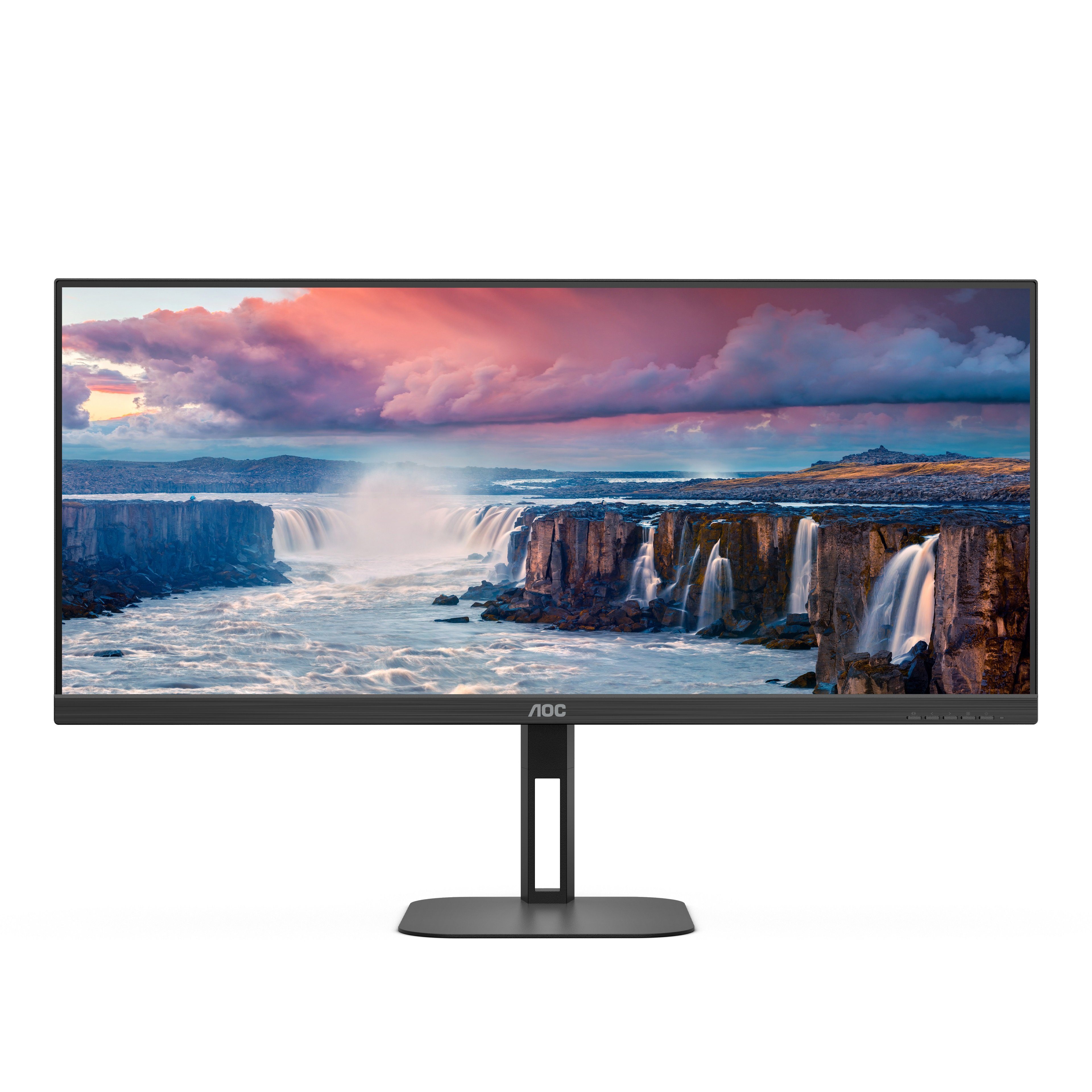 AOC CU34V5C/BK Curved-Gaming-Monitor (86,3 cm/34 ", 3440 x 1440 px, 1 ms Reaktionszeit, 100 Hz, VA LCD)