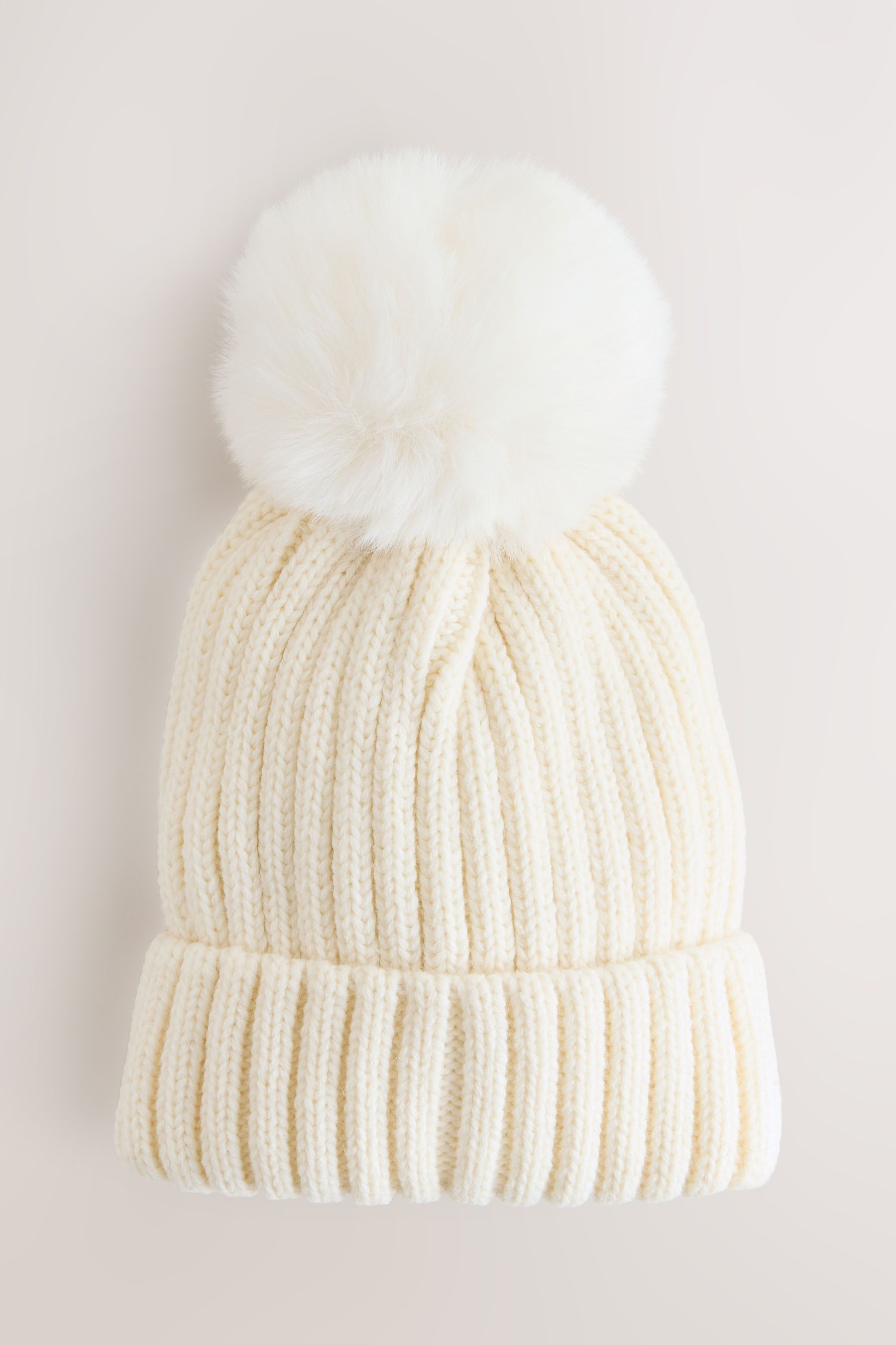 Next Beanie Gerippte Bommelmütze (1-St) günstig online kaufen