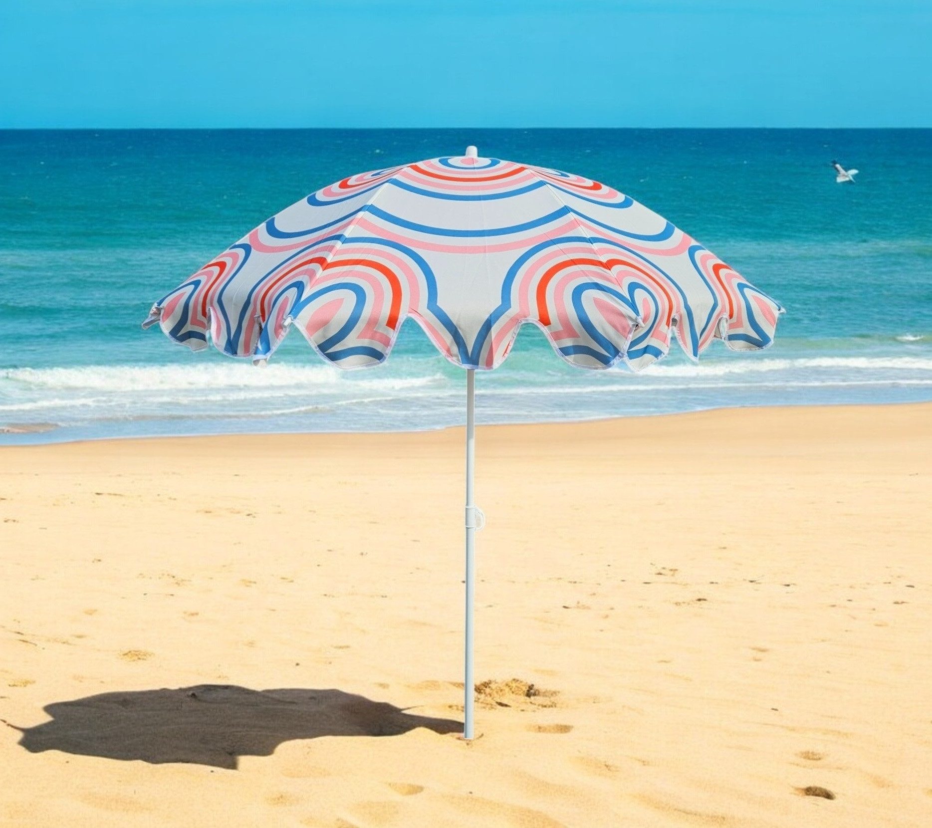 Meinposten Sonnenschirm Strandschirm UV 30+ Balkonschirm günstig online kaufen