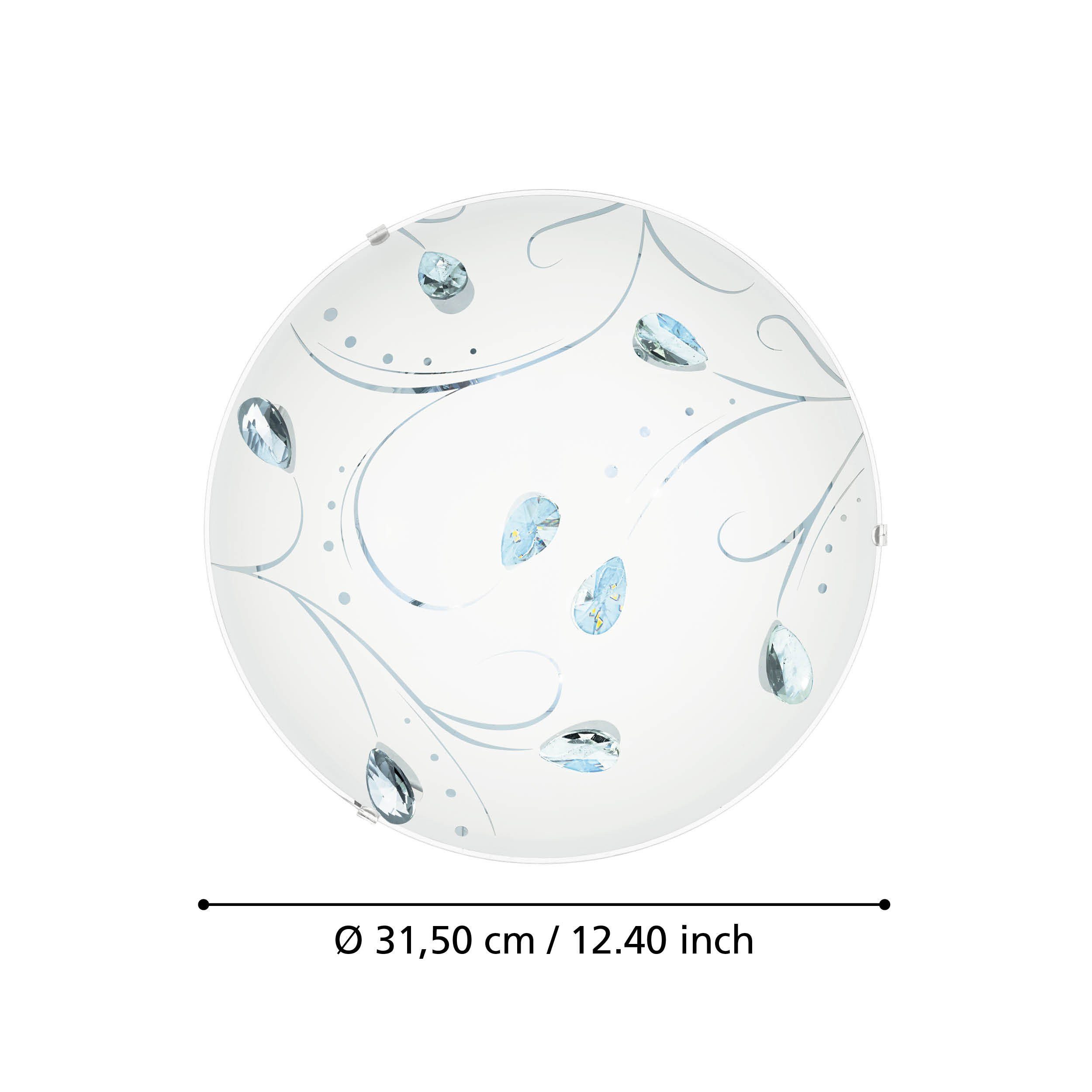 EGLO LED Deckenleuchte Sorrenta 1, Leuchtmittel inklusive, LED-Deckenleuchte Ø31,5cm 12W 1170lm 4000K I Sorrenta 1