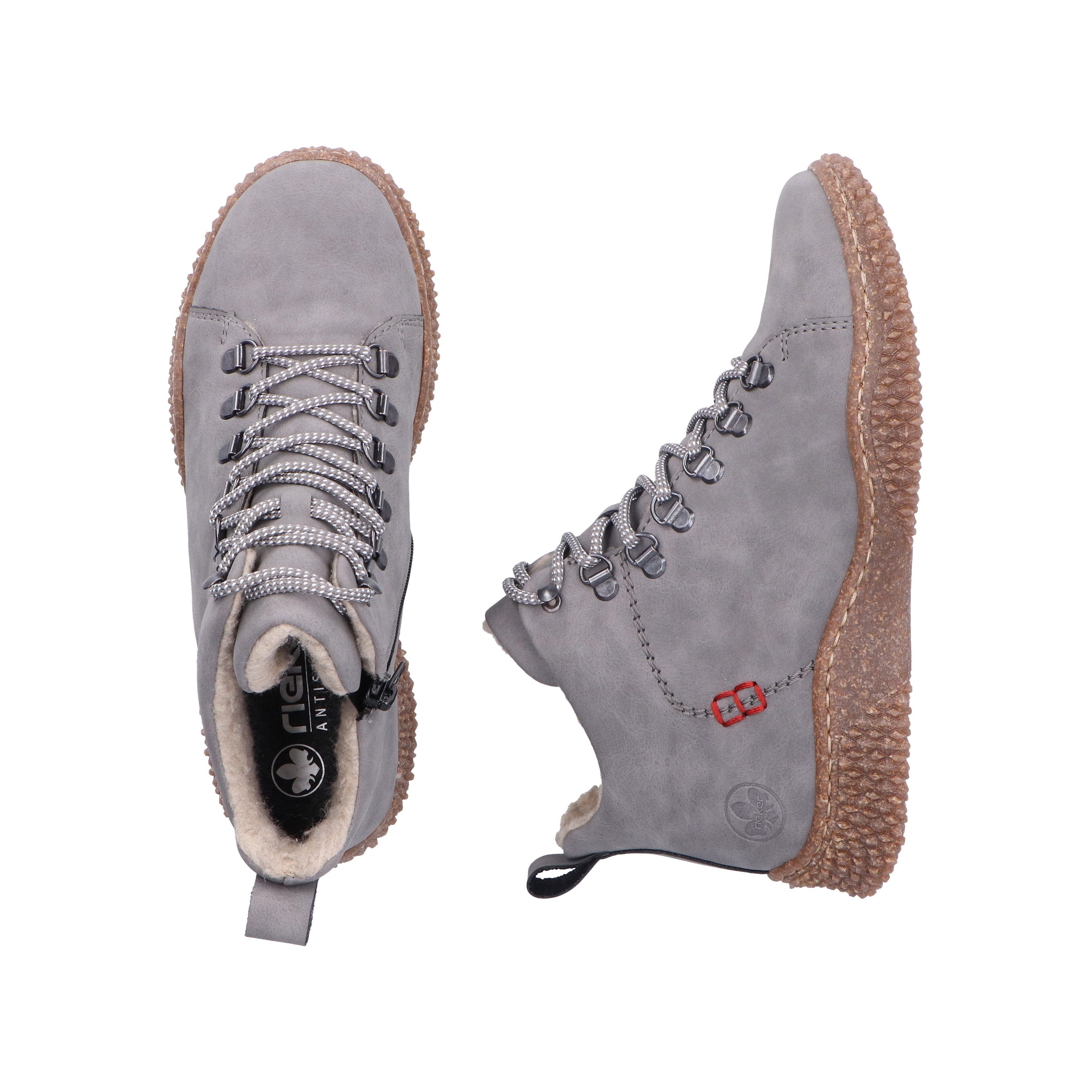 Rieker Winterboots Schnürboots, Stiefelette, Profilsohle, mit Anziehlasche