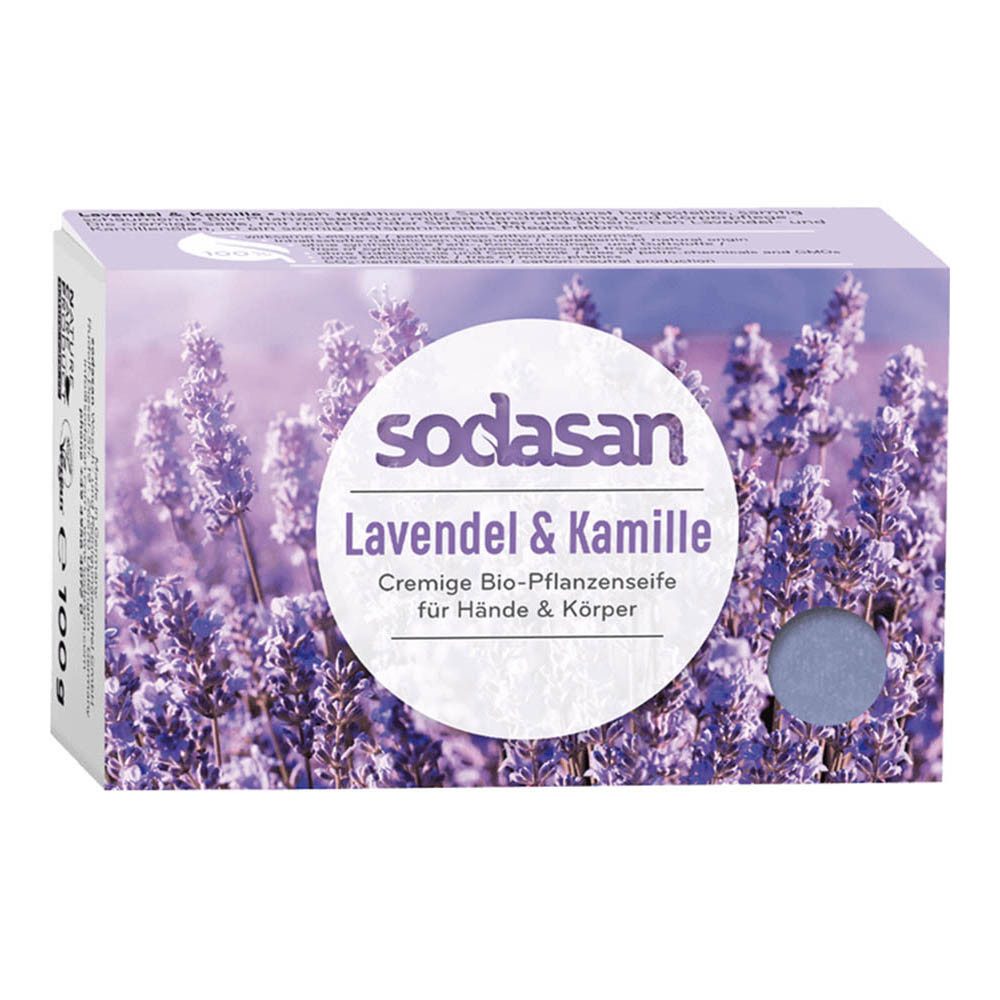 Sodasan Feste Duschseife Cream - Lavendel Seife 100g