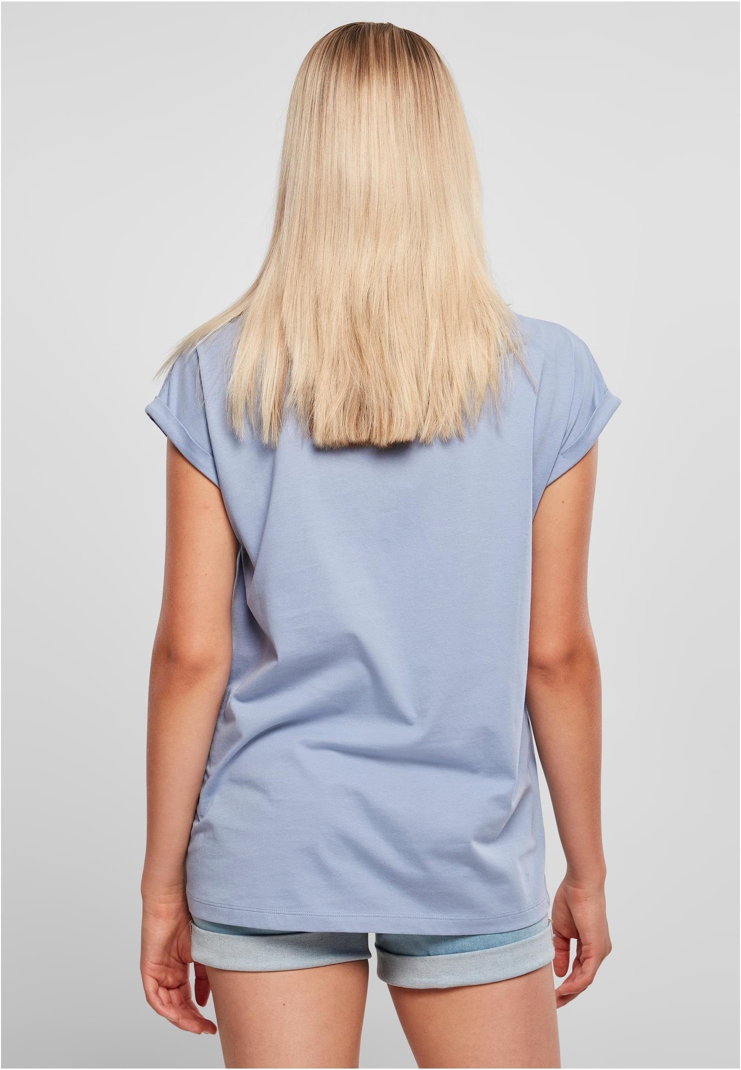 CLASSICS Shoulder Ladies (1-tlg) URBAN Extended Damen Tee violablue Kurzarmshirt Organic