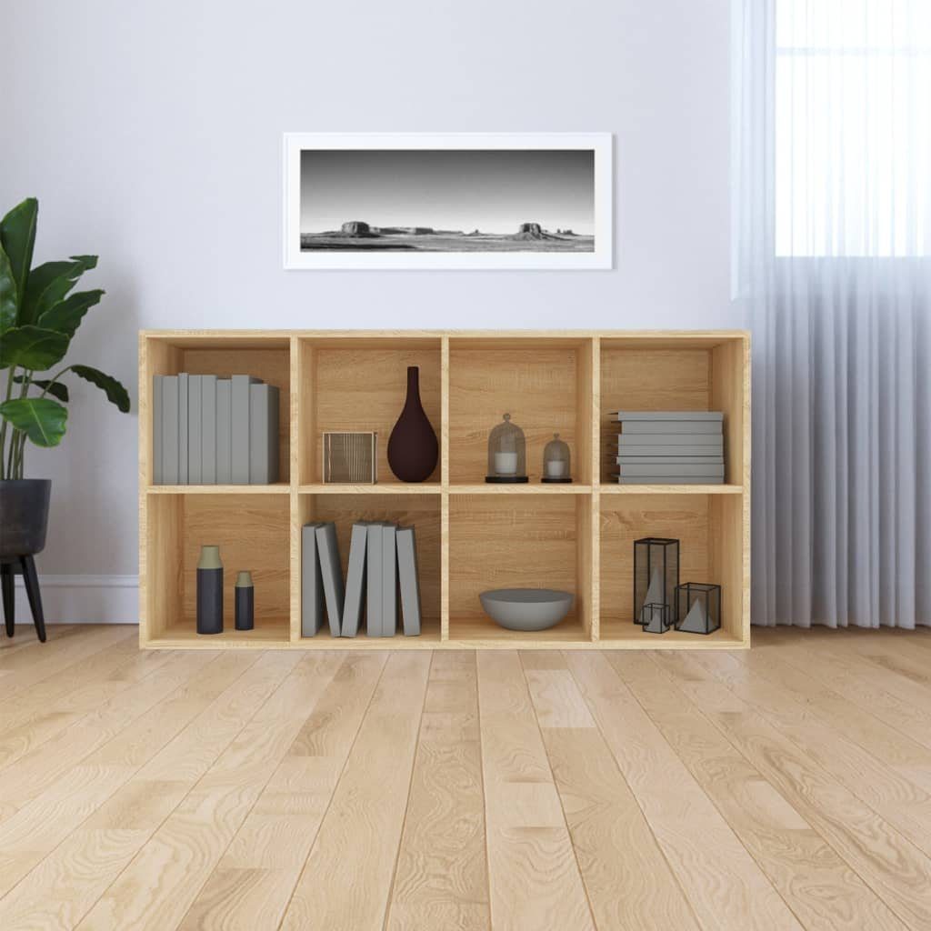 cm Bücherregal/Sideboard Bücherregal Holzwerkstoff 66×30×130 furnicato Sonoma-Eiche