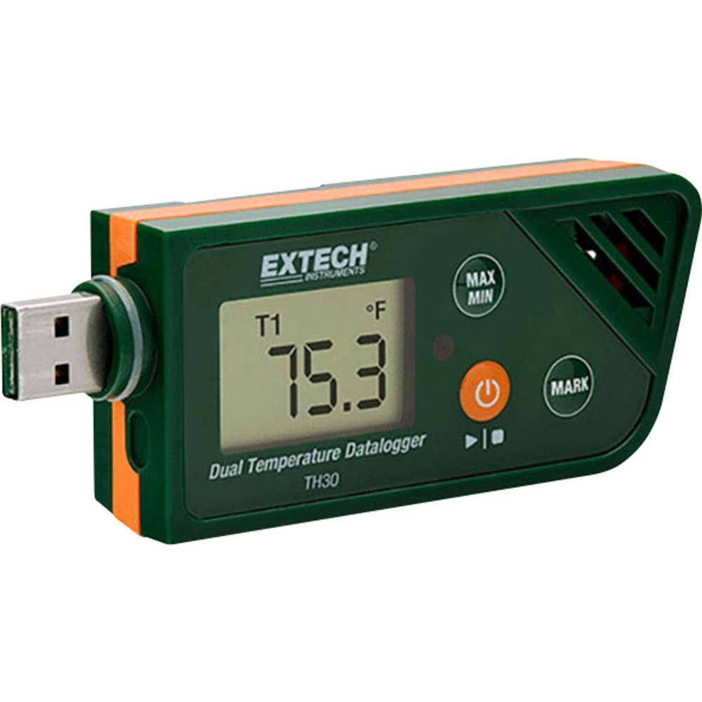 Klimamesser Extech TH30 TH30 Temperatur-Datenlogger Messgröße Temperatur -30 bis