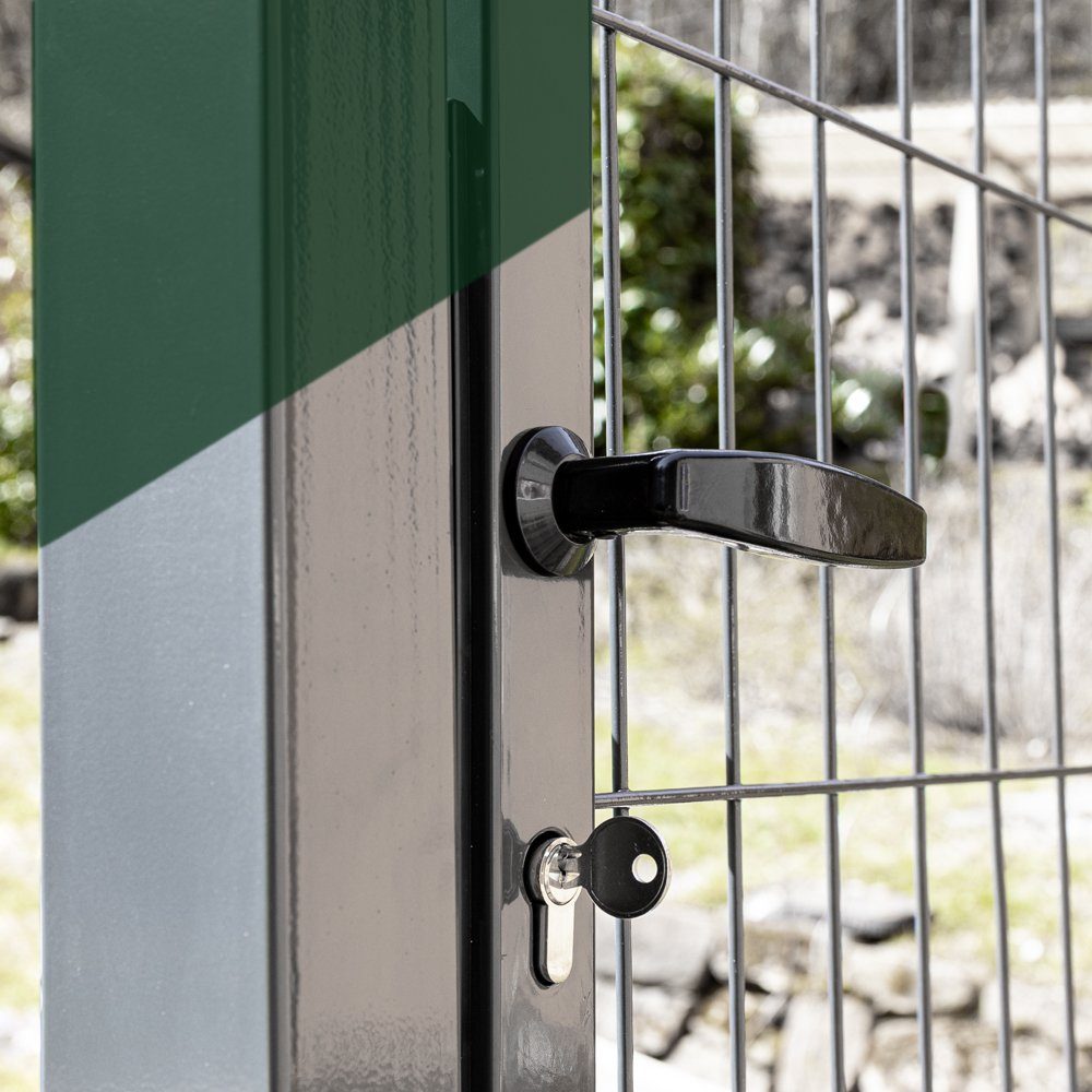 V2Aox Gartentor Gartentor Gartentür Zauntür Zauntor Gartenpforte Anthrazit Grün