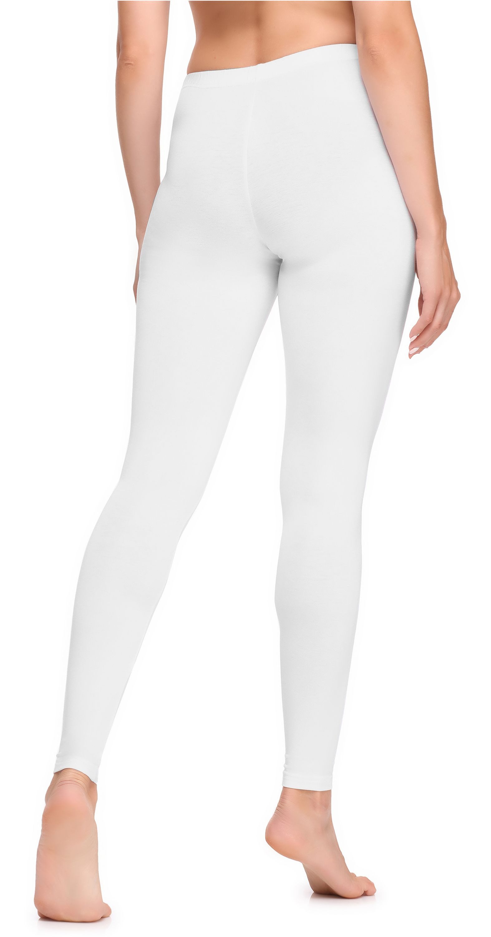 Ladeheid Leggings Damen Lange Hosen aus Baumwolle LA40-133 (1-tlg) bequem, elastischer Bund