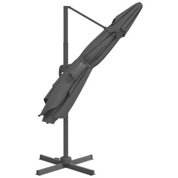 vidaXL Balkonsichtschutz Ampelschirm mit Aluminium-Mast Anthrazit 300x300 cm