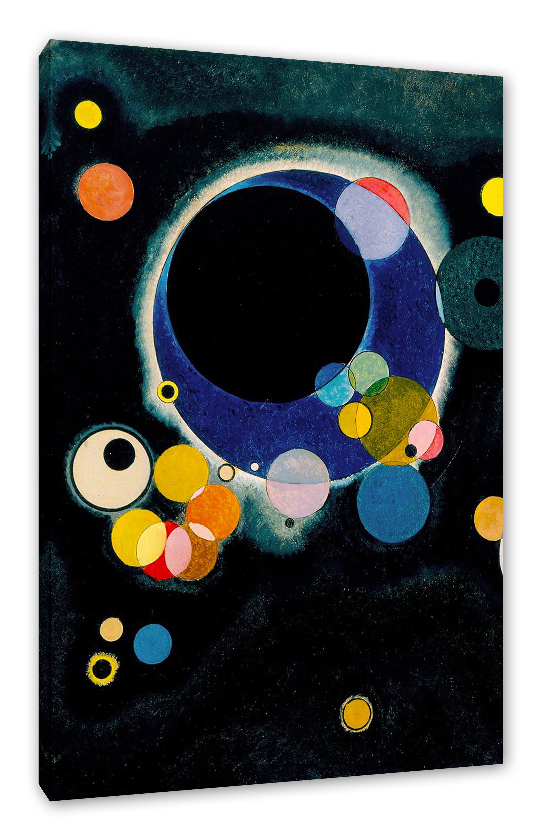 Pixxprint Leinwandbild Wassily Leinwandbild - fertig bespannt, inkl. Kreise, Einige Kreise Zackenaufhänger Kandinsky - Kandinsky Wassily (1 Einige St)