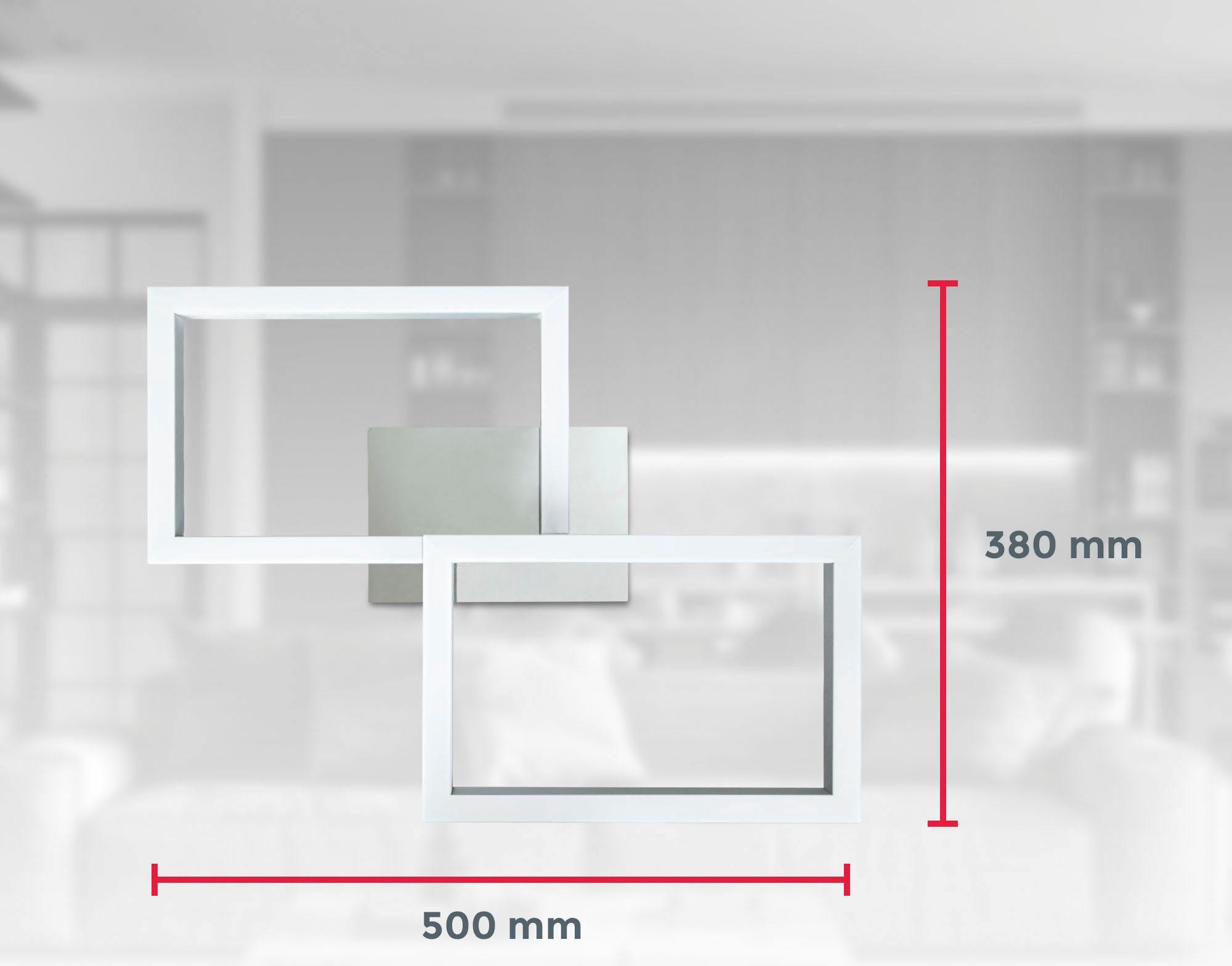 mit über Tuya-App, Nachtlichtfunktion Smarte Frame, RGB, RGB, Lichteffekte, WIFI LED B.K.Licht CCT, - CCT fest integriert, Fernbedienung, Deckenleuchte BK_FR1547 LED-Deckenleuchte, Farbwechsel, LED