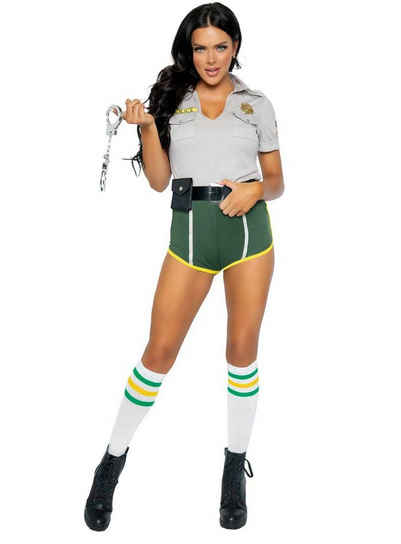 Leg Avenue Kostüm Hot Highway Patrol Kostüm, US Straßenpolizistin in hautenger Uniform