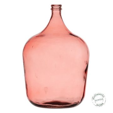 Bigbuy Dekovase Dekorative Karaffe 36,5 x 36,5 x 56 cm Rosa Recyceltes Glas