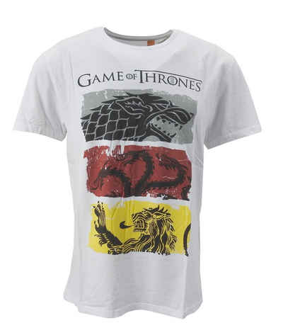 Gozoo T-Shirt Game of Thrones Herren T-SHIRT Targaryen Freizeit TShirt Shirt Men weiss