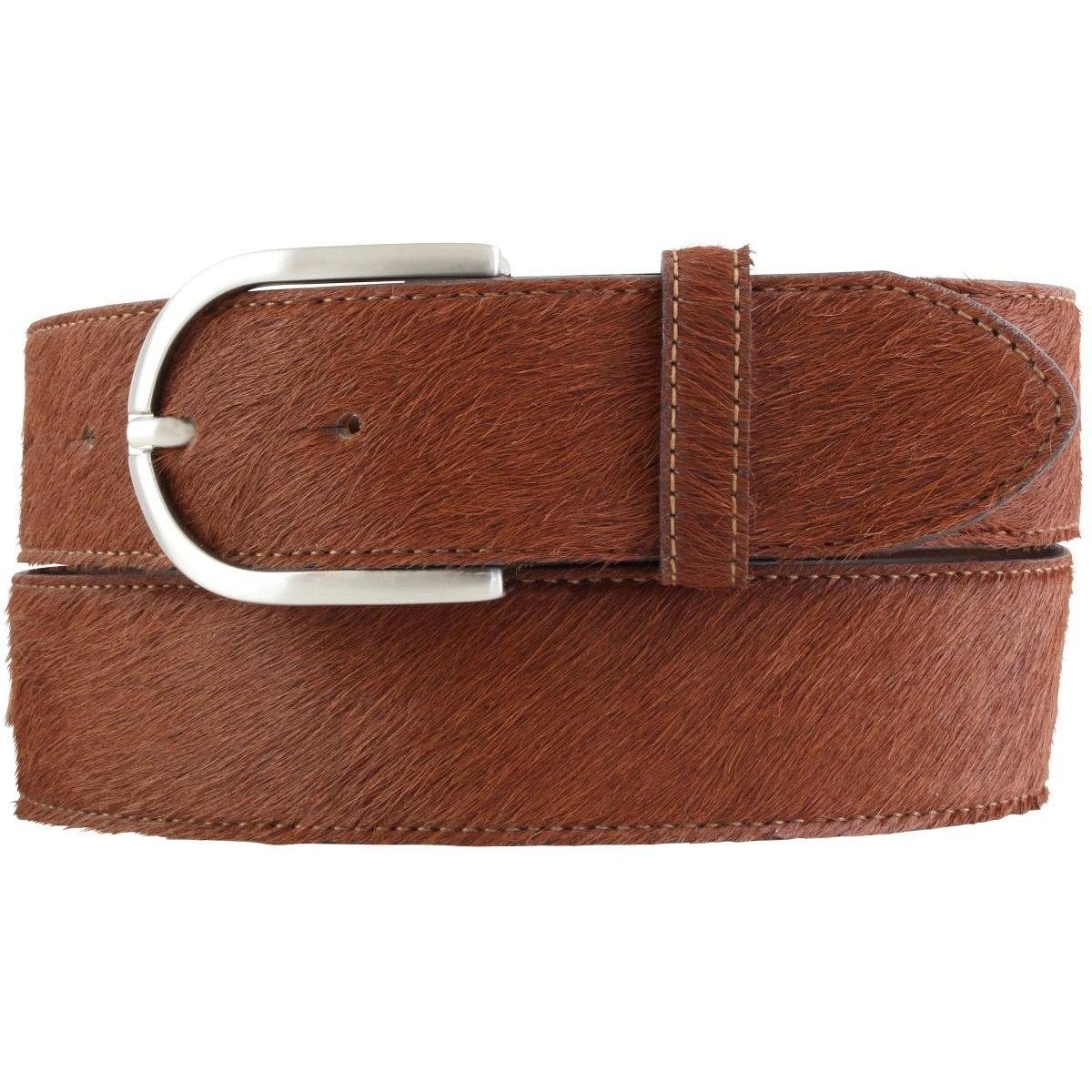 BELTINGER Ledergürtel Damen-Gürtel mit echtem Fell günstig online kaufen