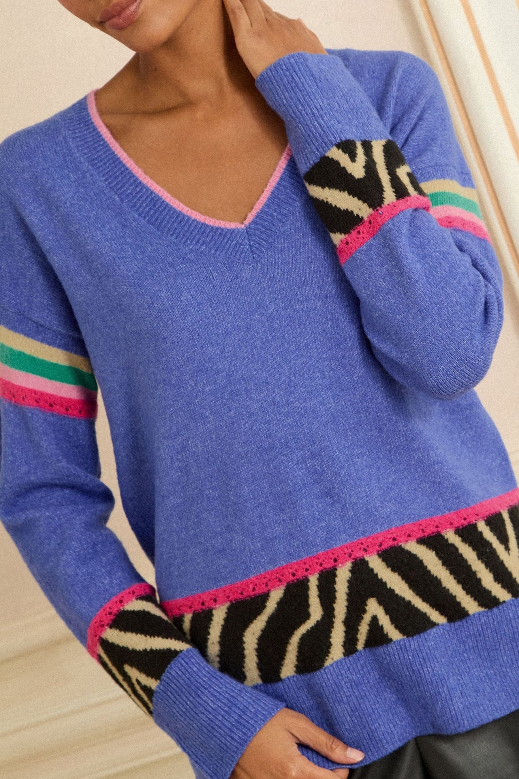 Love & Roses V-Ausschnitt-Pullover Love & Roses Strickpullover, Regular (1-tlg)
