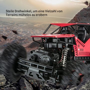 yozhiqu Spielzeug-Auto 2-in-1-Offroad-RC-Kletterauto, Maßstab 1:14, 25+ km/h, mit Batterie, aufladbar 2.4GHz All Terrain Off-Road Monster Crawler Spielzeug