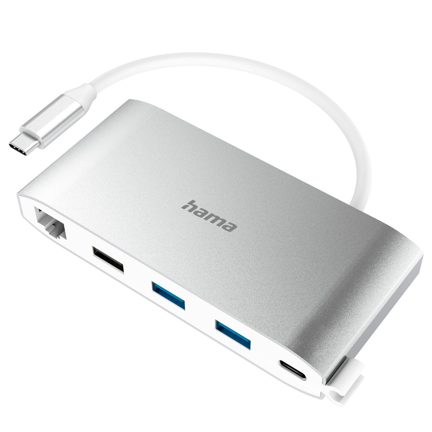 Hama USB-Verteiler USB-C 3.2 USB-Hub 8-Port USB-Adapter Multiport, USB 3.2 4K HDMI-Ausgang VGA USB-Verteiler