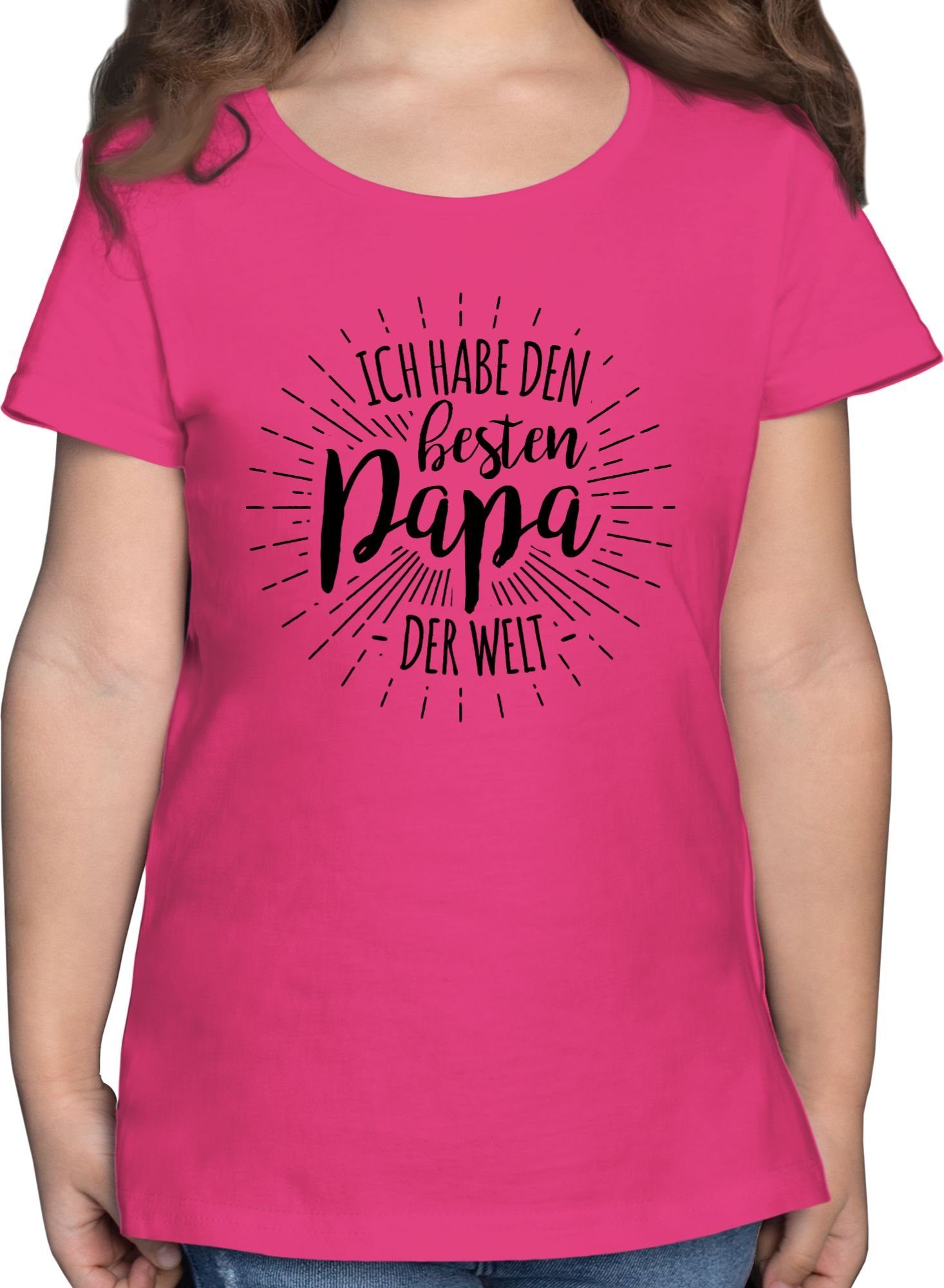 Shirtracer 1 für der habe Geschenk Papa besten Fuchsia Ich T-Shirt Welt Papa Vatertag den