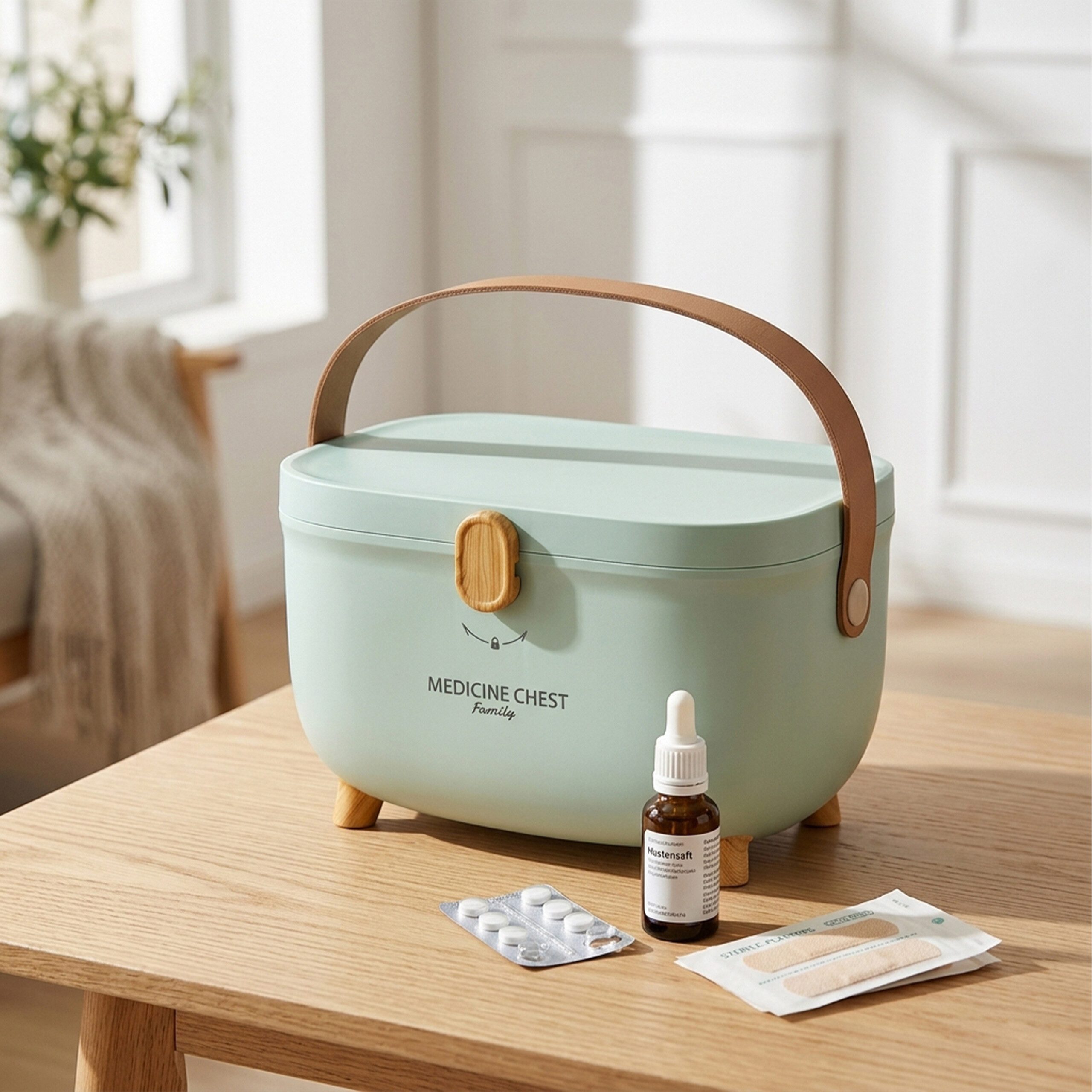 relaxdays Erste-Hilfe-Koffer Medizinbox aus Kunststoff, (1 St), grün – Bild 2 von 5