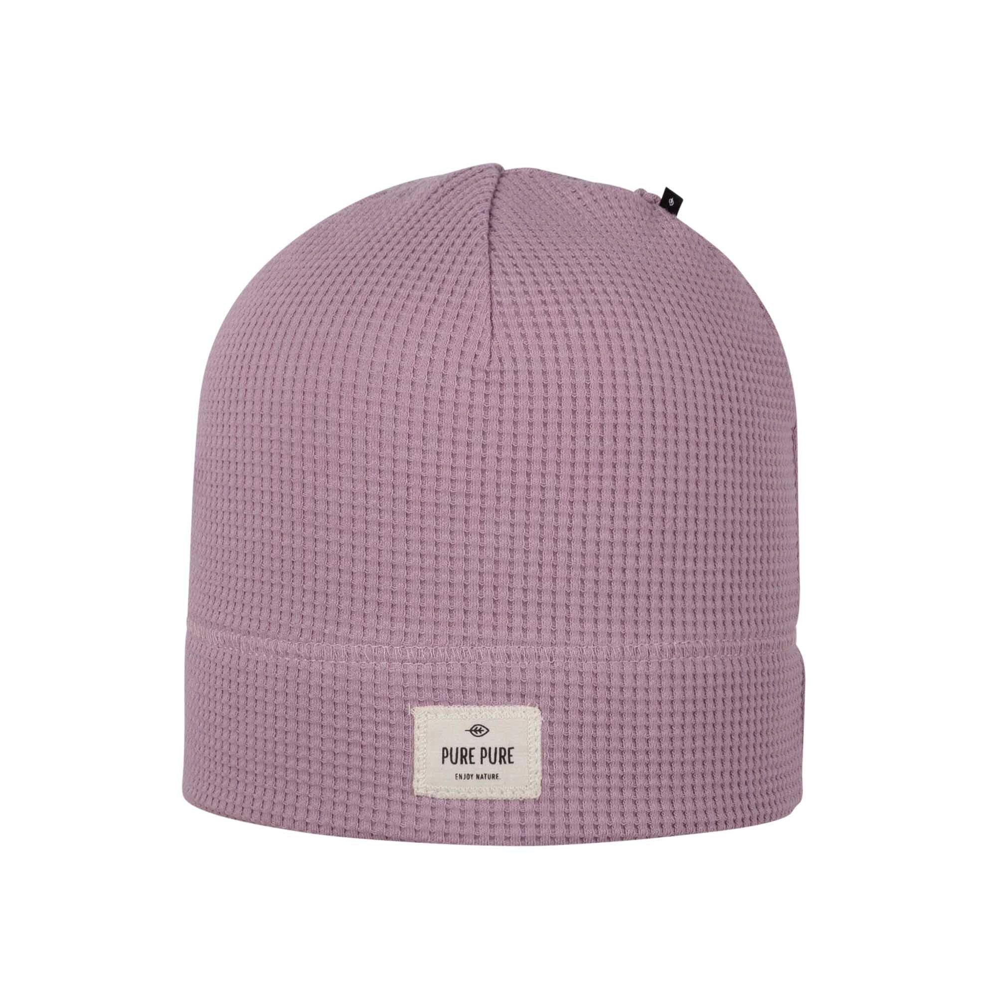 Strickmütze Pure Pure Mini-Beanie Waffle rosa