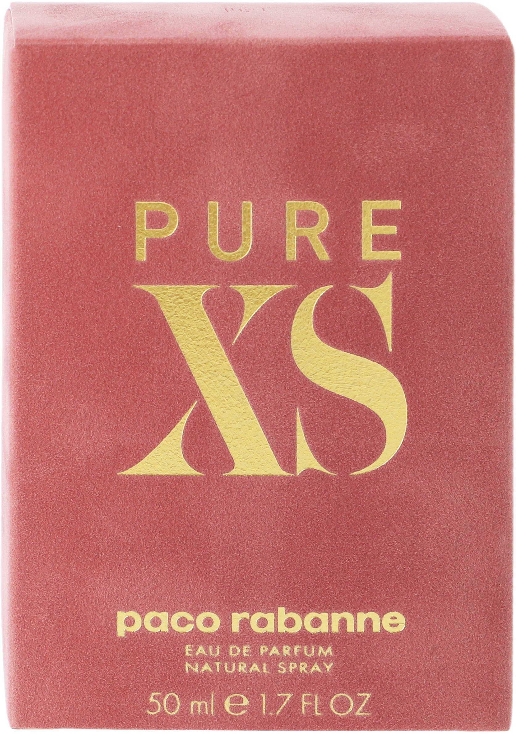 paco rabanne Eau de Parfum Paco Rabanne Pure XS, Süßer Damenduft mit Vanille, Ylang-Ylang und Popcorn.