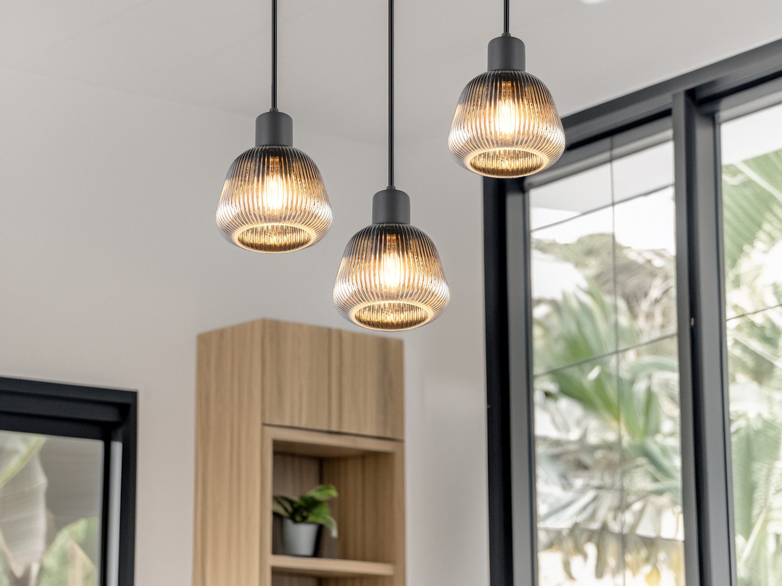 TRIO Leuchten LED Pendelleuchte, Dimmfunktion, LED wechselbar, warmweiß, 3e günstig online kaufen
