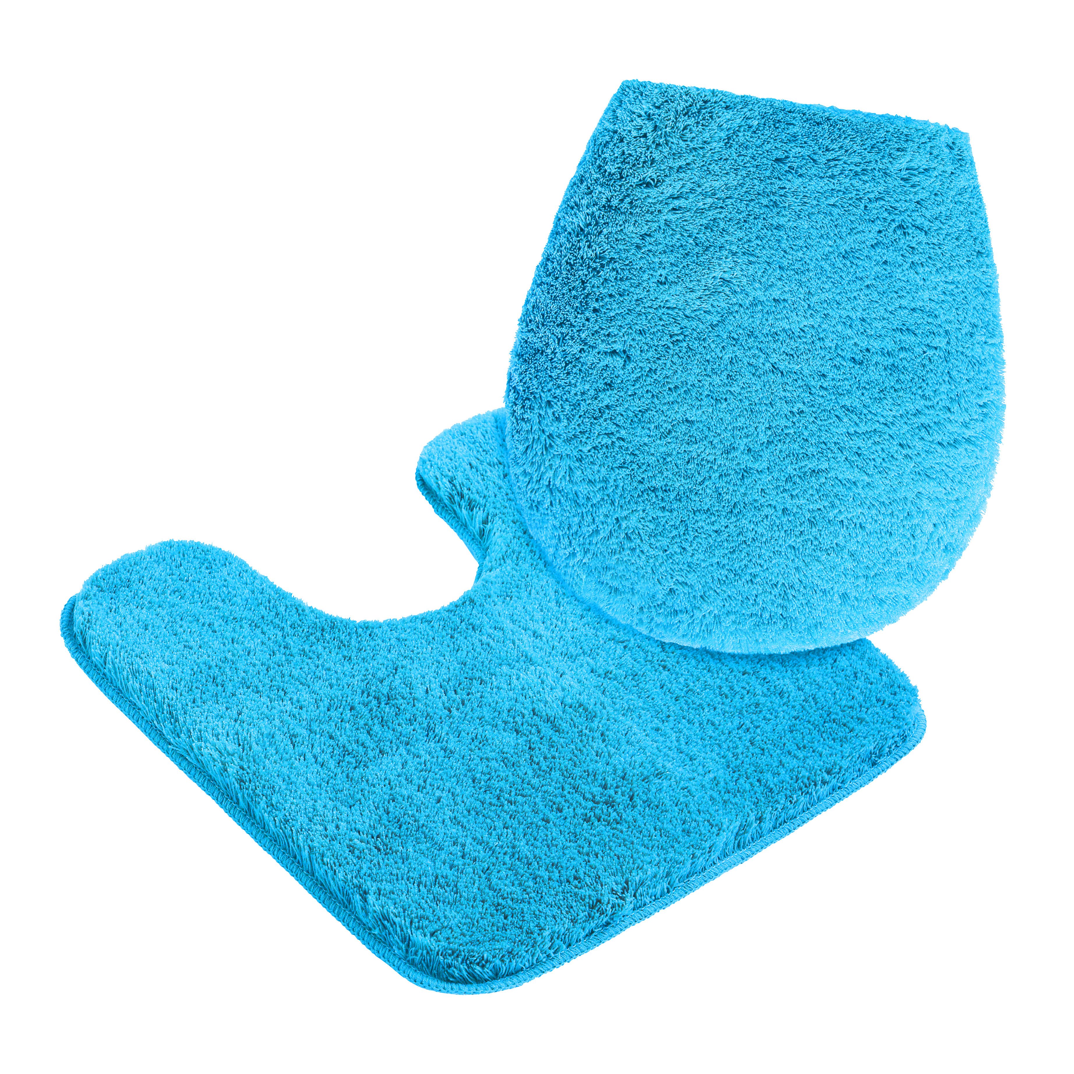 OTTO home Badematte Merida, Badvorleger, Badezimmer Teppich, Höhe 32 mm, rutschhemmend beschichtet, fußbodenheizungsgeeignet, schnell trocknend, strapazierfähig, Kunstfaser, 2-tlg. Stand-WC Set, Badteppich, Uni Farben, rechteckig, rund & als 2-tlg. Set erhältlich