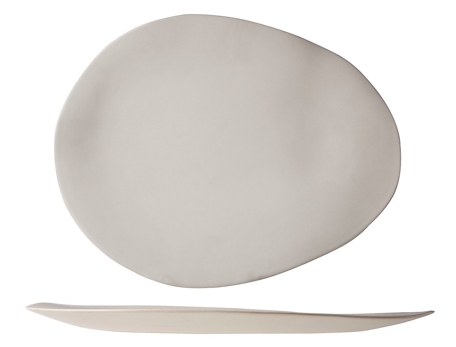 Cosy & Trendy Servierplatte Palissandro Platte white 37 x 29 x 2 cm, Steinzeug, (Platten)