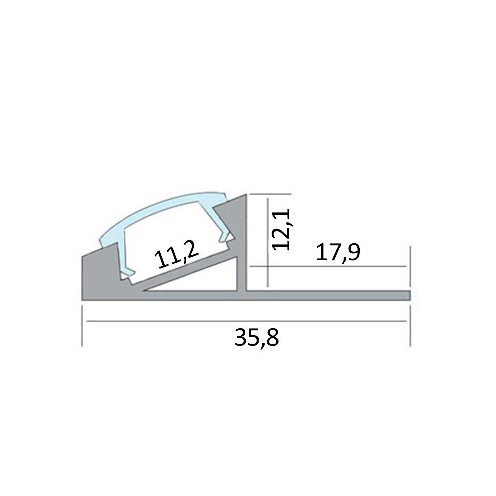 tktrading24 LED-Stripe-Profil T77 LED Alu Fliesenprofil günstig online kaufen