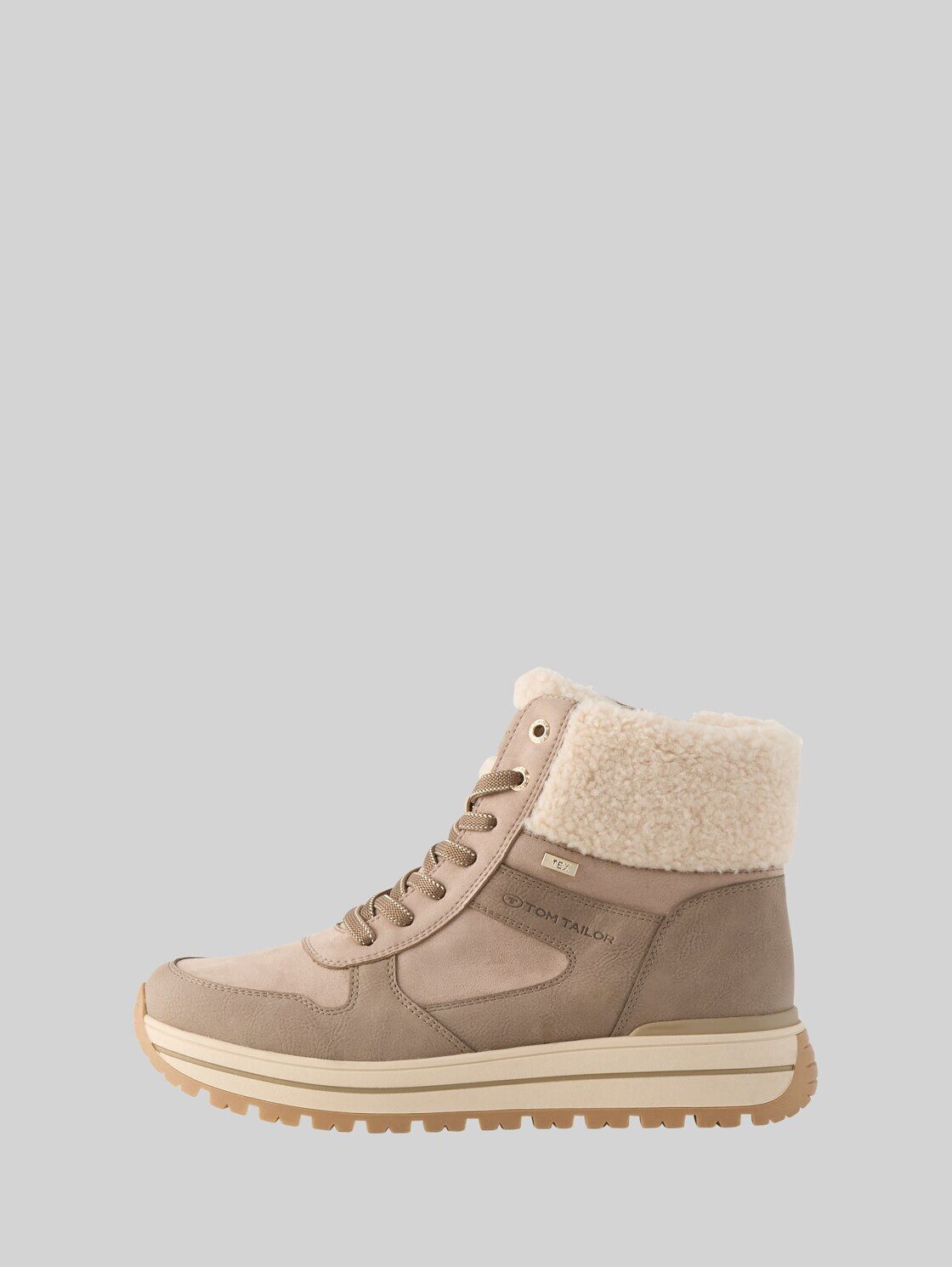TOM TAILOR Shoes Licence Schnürstiefel (1-tlg) Wasserfeste Stiefeletten mit Plateau-Sohle