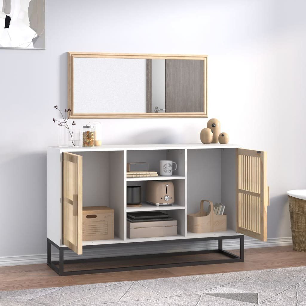 vidaXL Sideboard NA Sideboard Weiß 105x30x65 cm Spanplatte Kommode