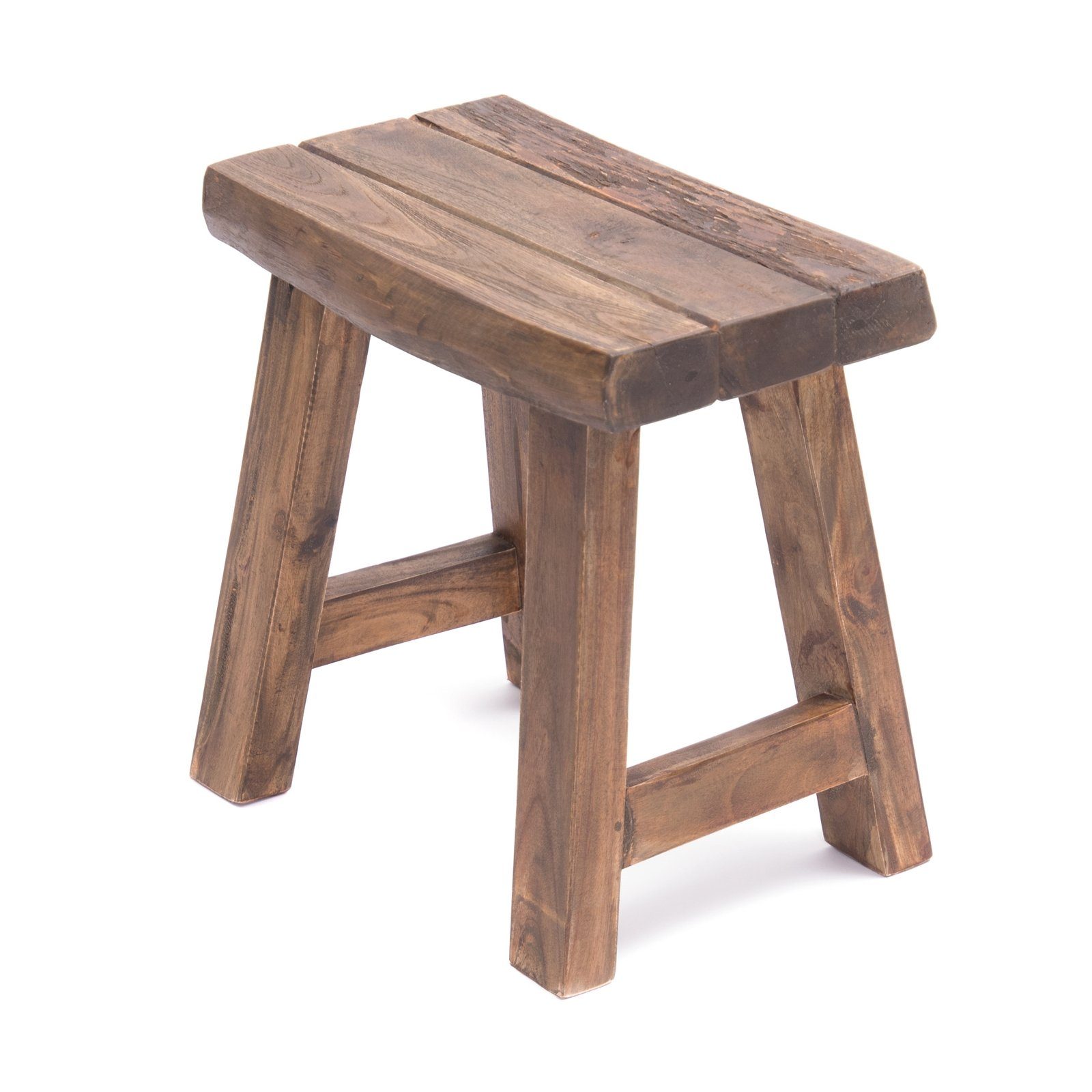 DESIGN DELIGHTS Hocker SITZHOCKER "RUSTIC", 41 cm, Braun, Holz massiv, Holz günstig online kaufen