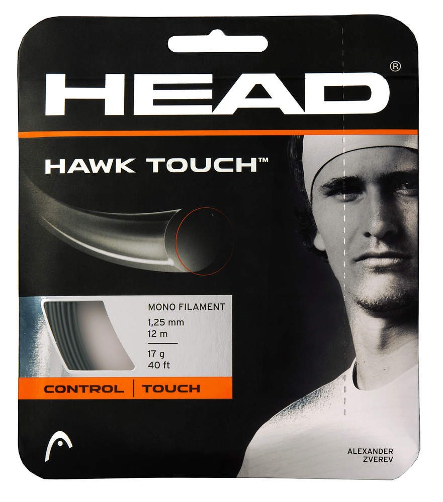 Head Tennissaite Hawk Touch (Haltbarkeit+Kontrolle) anthrazitgrau 12m Set, Saitendicke: 1.20