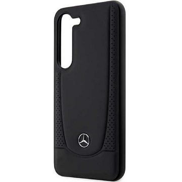 Mercedes Handyhülle Case Samsung Galaxy S23 Plus Echtleder Logo 6,6 Zoll, Kantenschutz