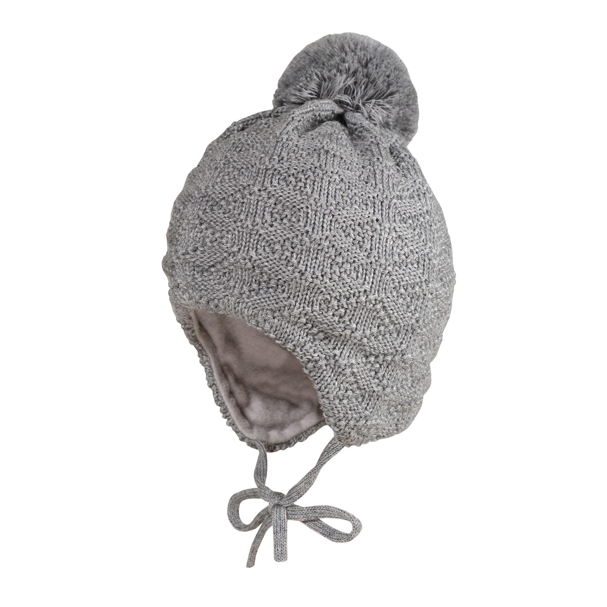 MAXIMO Strickmütze MINI-Mütze Struktur ausgenäht Pompon günstig online kaufen