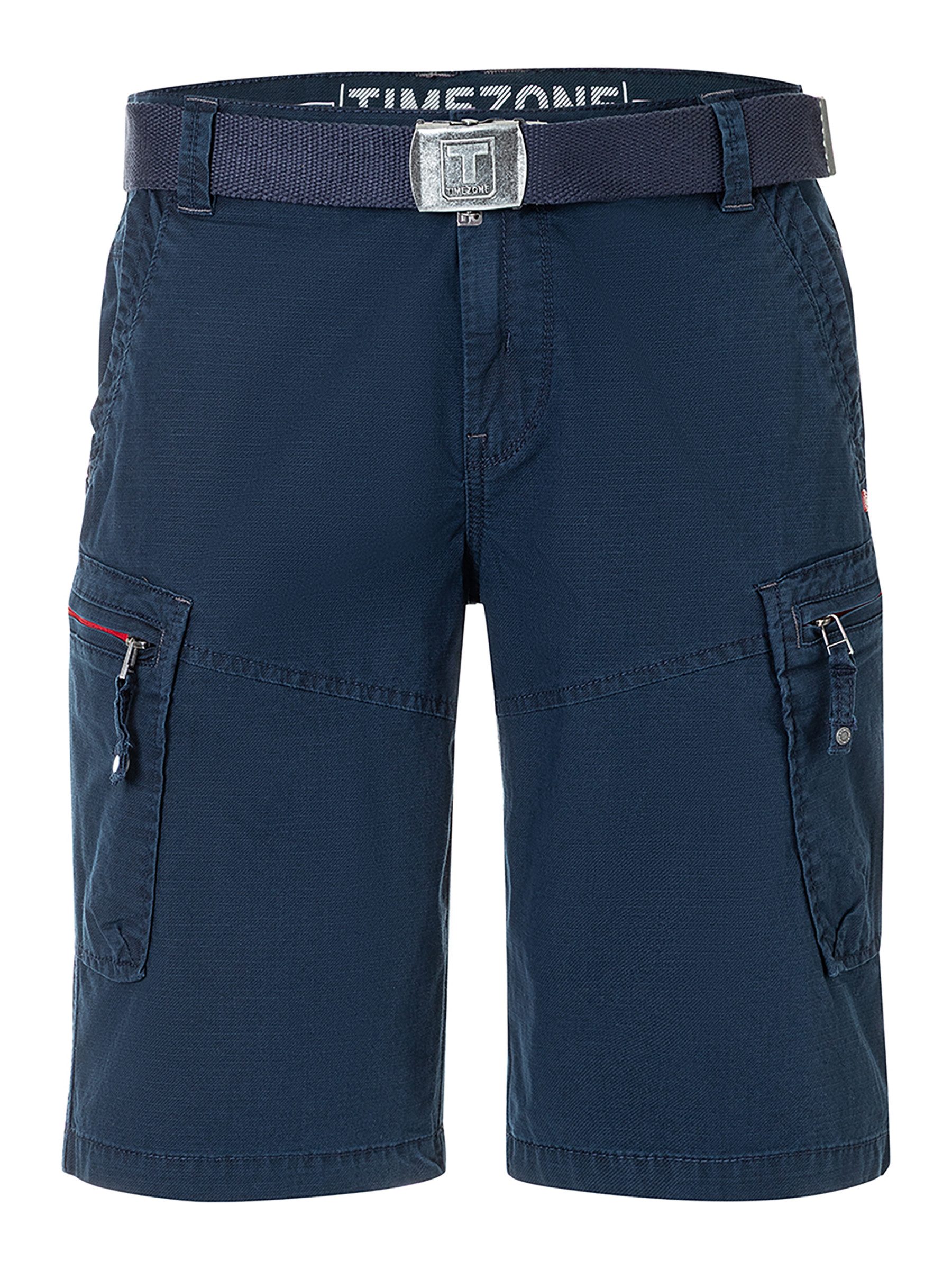 Cargoshorts Inklusive Gürtel Eingrifftaschen Reißverschluss Knielang