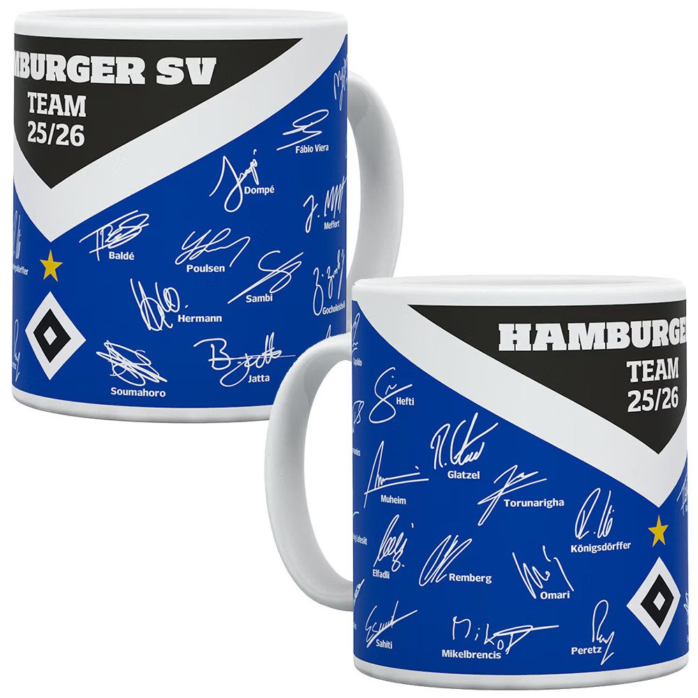 Hamburger SV Tasse HSV Tasse Unterschriften 2025/2026