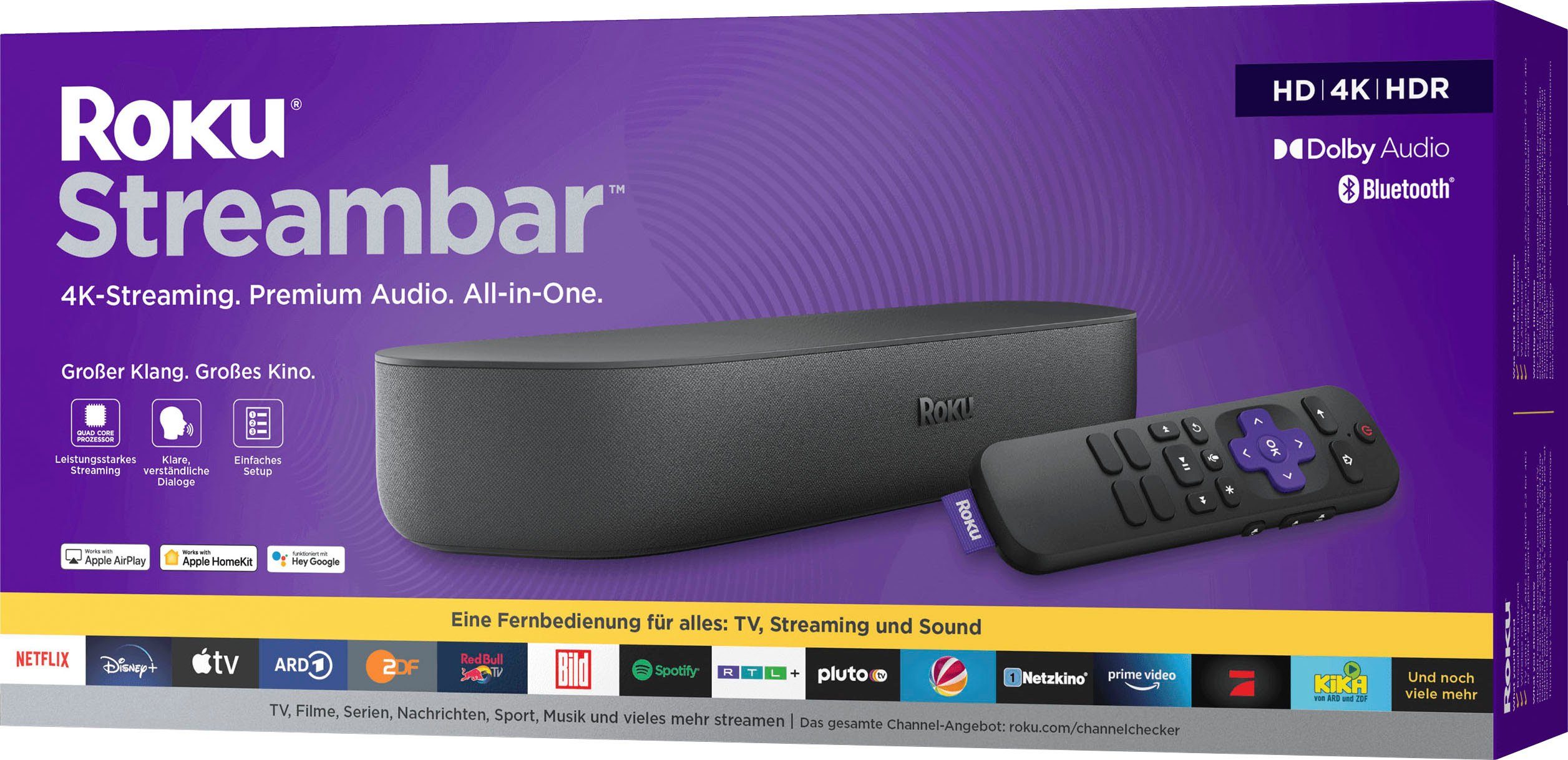 ROKU Streaming-Box Streambar HD/4K/HDR