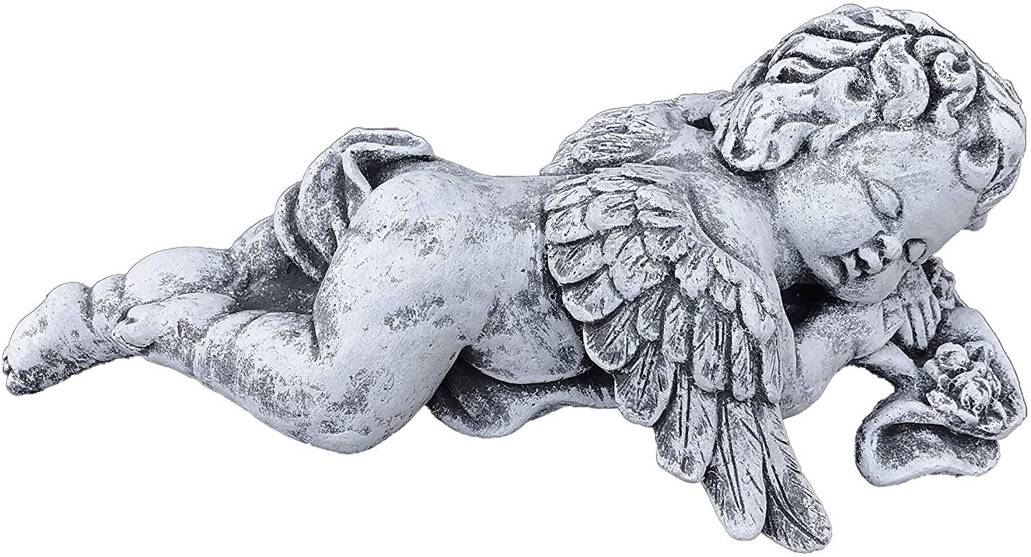 Stone and Style Engelfigur liegend Engel mit Flügel Steinfigur
