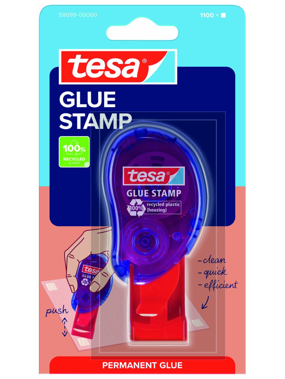 tesa Klebepad tesa Klebestempel permanent ecoLogo 1100 Klebepads