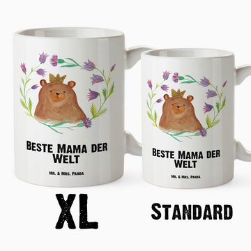 Mr. & Mrs. Panda Tasse Bär Königin - Weiß - Geschenk, Teddybär, Grosse Kaffeetasse, Jumbo Ta, XL Tasse Keramik, Prächtiger Farbdruck