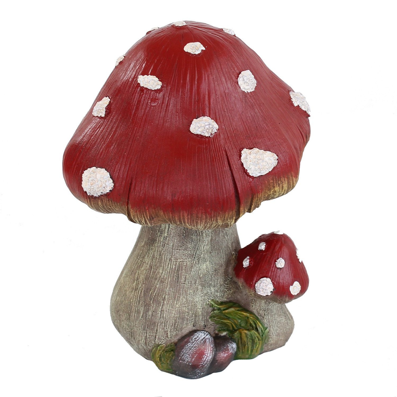 Fachhandel Plus Dekofigur Fliegenpilz Deko Dekopilze 22 cm Pilzfiguren Deko Fliegenpilz (1 St), Märchenhafter Hingucker