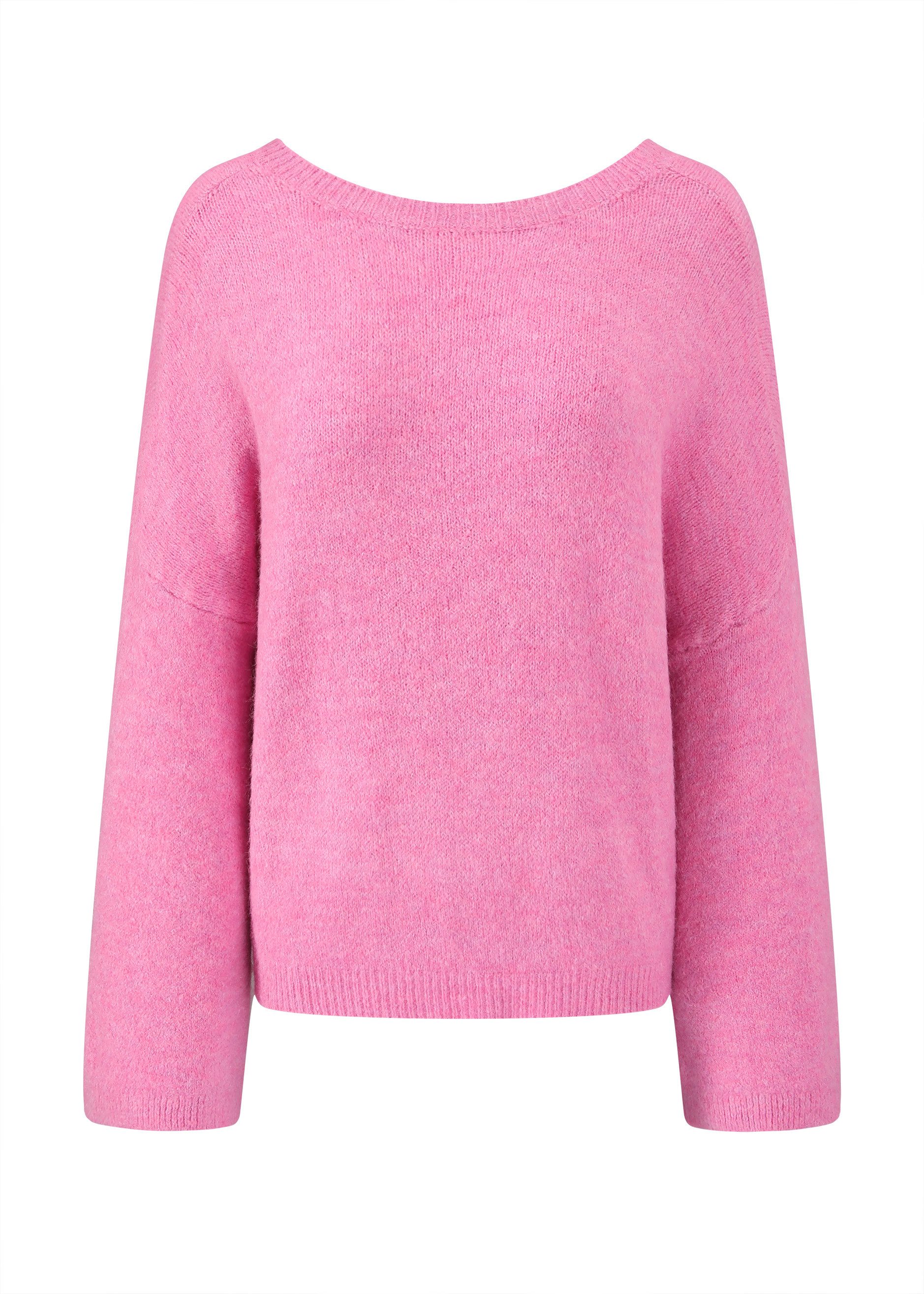 SASSYCLASSY Strickpullover Rückenfrei Strickpullover mit Streifenmuster Cut günstig online kaufen