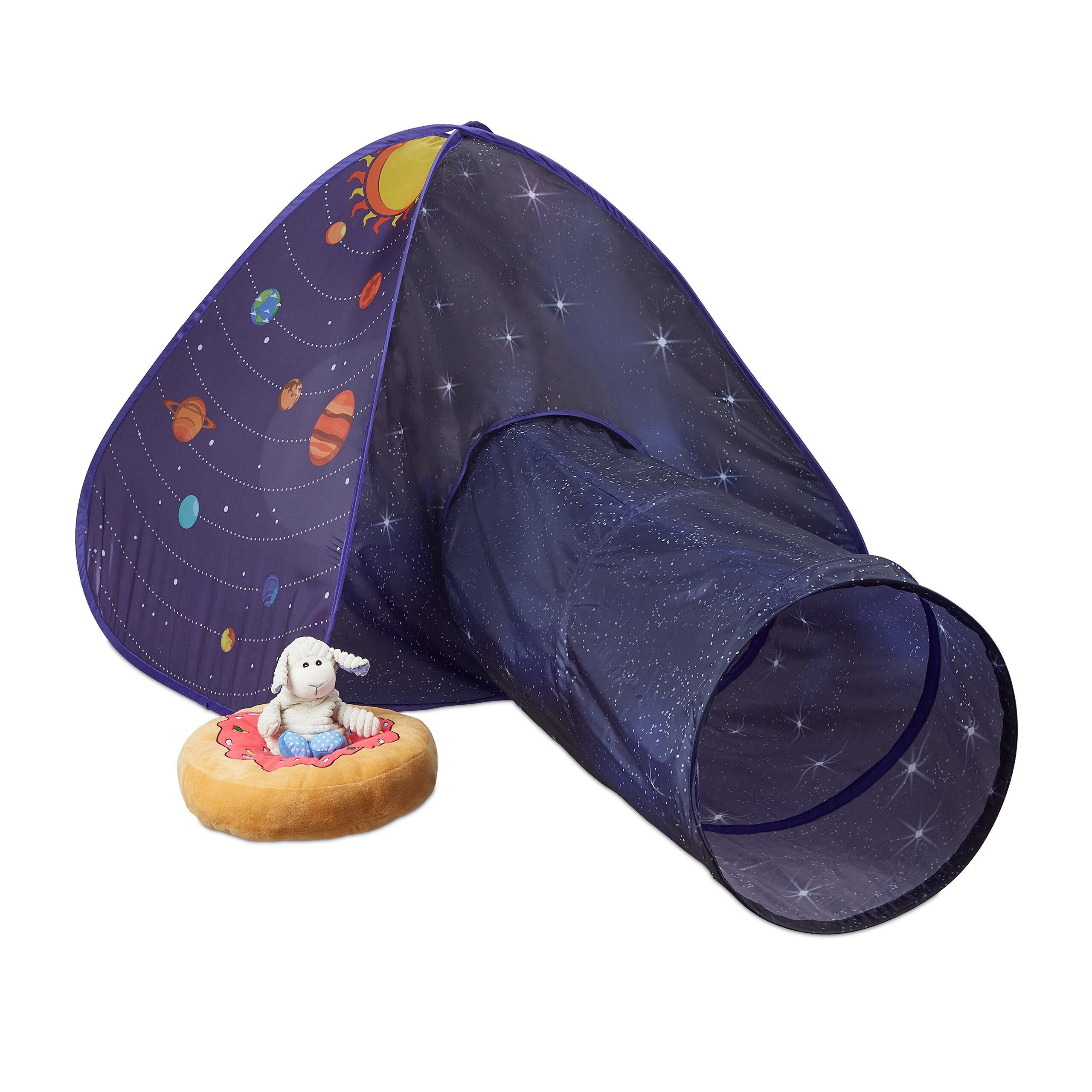 relaxdays Spielzelt Pop Up Spielzelt Weltraum günstig online kaufen